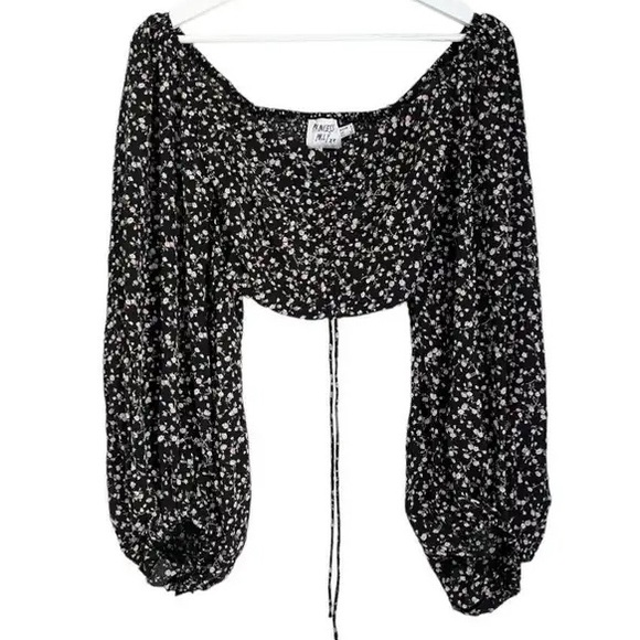 Princess Polly Floral Maple Long Balloon Sleeve - Picture 1 of 3